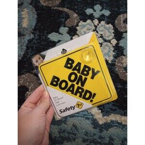 Safety 1st Baby on Board! Suction Cup Yellow Sign - NHTSA - Crash Tested
